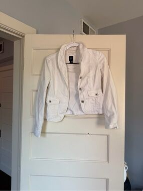 GAP White Men's Denim-Style Jean Jacket